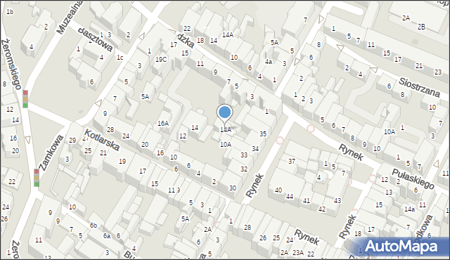 Świdnica, Kotlarska, 14A, mapa Świdnicy