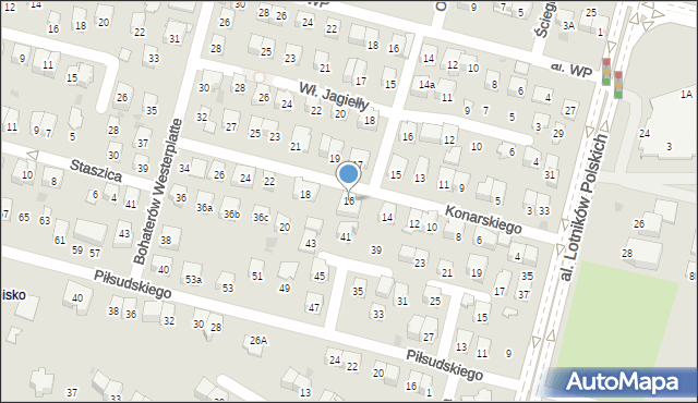 Świdnik, Konarskiego Szymona, 16, mapa Świdnika