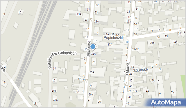 Świdwin, Kościuszki Tadeusza, gen., 24A, mapa Świdwin