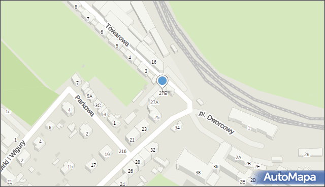 Świebodzice, Kolejowa, 27E, mapa Świebodzice