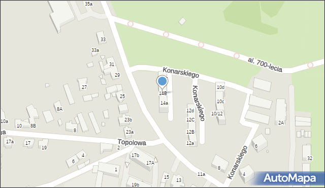 Świebodzin, Konarskiego, 14B, mapa Świebodzin