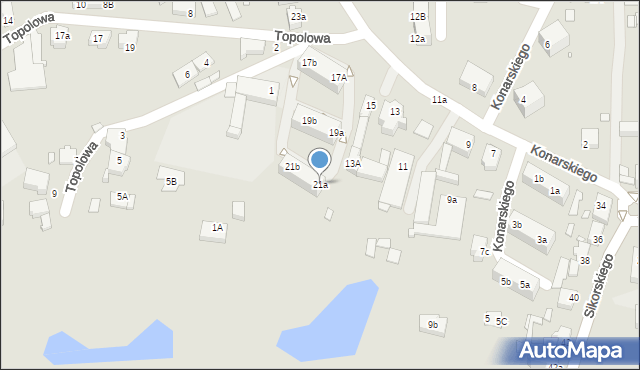 Świebodzin, Konarskiego, 21a, mapa Świebodzin