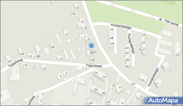 Świebodzin, Konarskiego, 23b, mapa Świebodzin