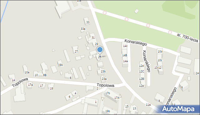 Świebodzin, Konarskiego, 25, mapa Świebodzin