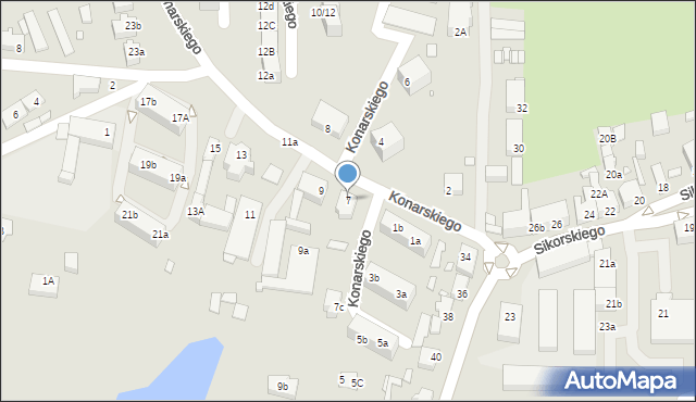 Świebodzin, Konarskiego, 7, mapa Świebodzin
