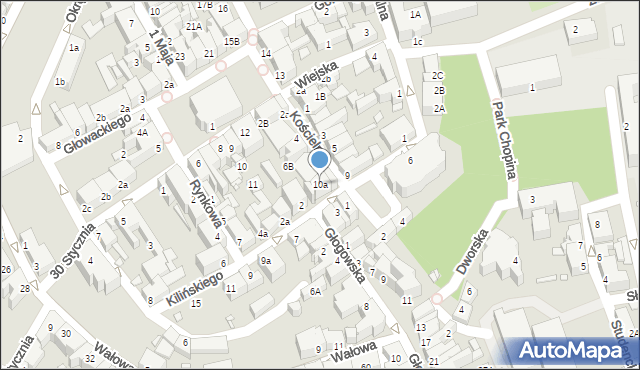 Świebodzin, Kościelna, 10a, mapa Świebodzin