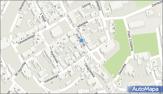 Świebodzin, Kościelna, 6, mapa Świebodzin