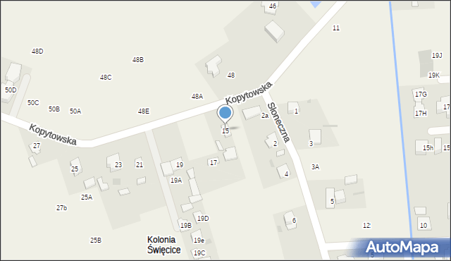 Święcice, Kopytowska, 15, mapa Święcice