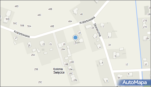 Święcice, Kopytowska, 17, mapa Święcice