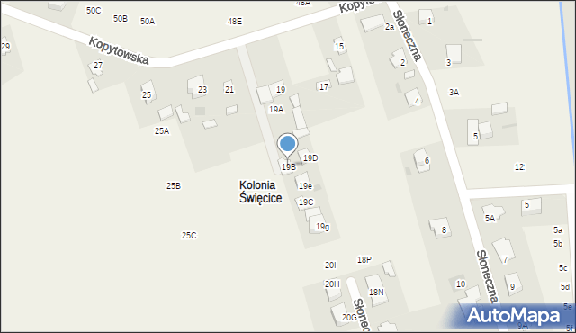 Święcice, Kopytowska, 19B, mapa Święcice