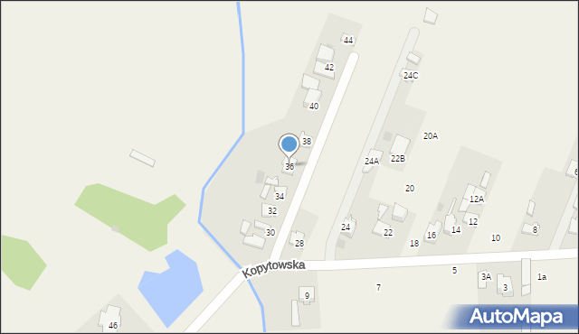 Święcice, Kopytowska, 36, mapa Święcice