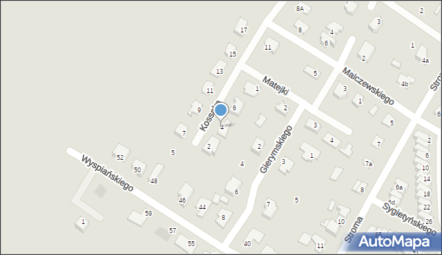 Świecie, Kossaka Wojciecha, 4, mapa Świecie