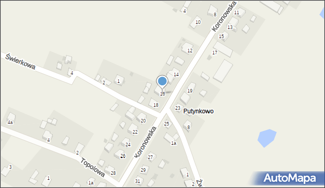 Świekatowo, Koronowska, 16, mapa Świekatowo