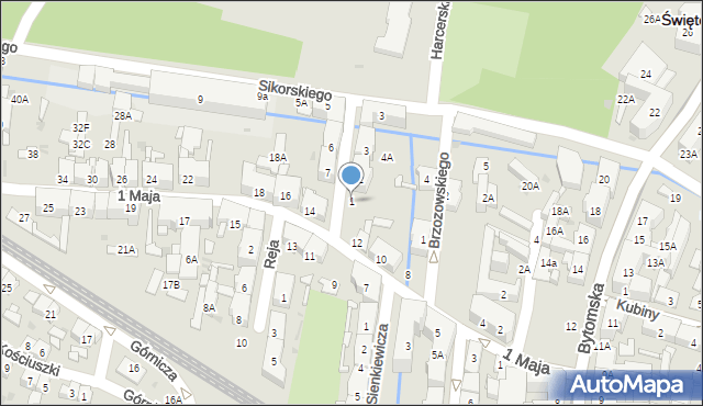 Świętochłowice, Kochanowskiego Jana, 1, mapa Świętochłowice