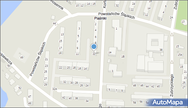 Świętochłowice, Korfantego Wojciecha, 12, mapa Świętochłowice