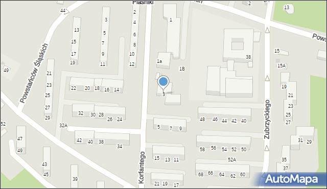 Świętochłowice, Korfantego Wojciecha, 3, mapa Świętochłowice