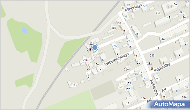 Świętochłowice, Kościelna, 27B, mapa Świętochłowice