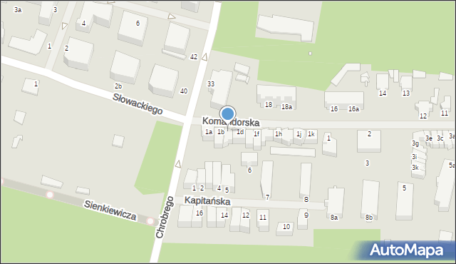 Świnoujście, Komandorska, 1c, mapa Świnoujście