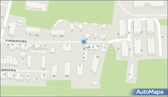 Świnoujście, Komandorska, 3g, mapa Świnoujście