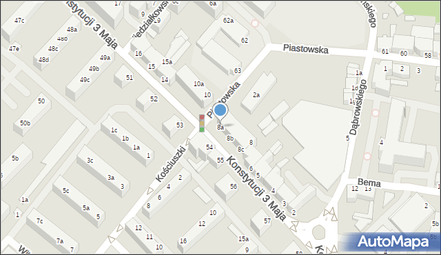 Świnoujście, Konstytucji 3 Maja, 8a, mapa Świnoujście