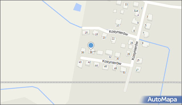 Szamotuły, Kosynierów, 36, mapa Szamotuły