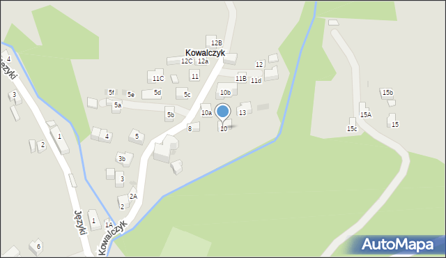 Szczawnica, Kowalczyk, 10, mapa Szczawnica