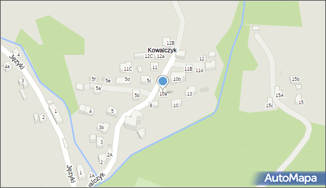 Szczawnica, Kowalczyk, 10a, mapa Szczawnica