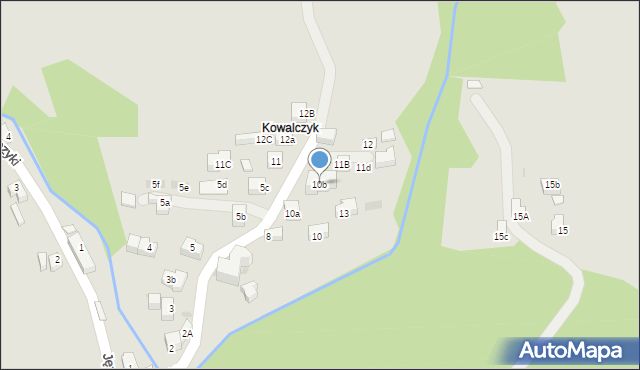 Szczawnica, Kowalczyk, 10b, mapa Szczawnica