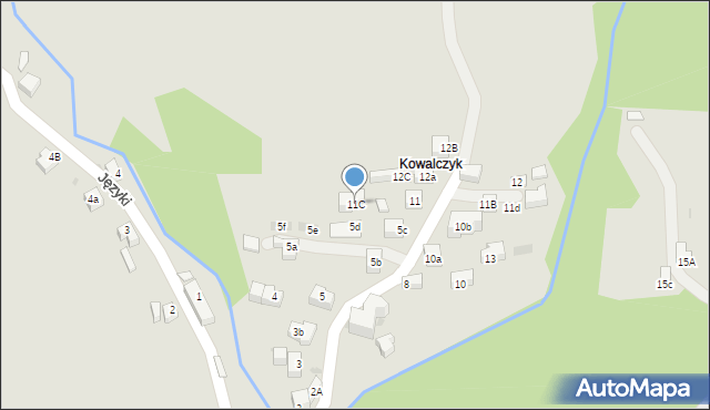 Szczawnica, Kowalczyk, 11C, mapa Szczawnica