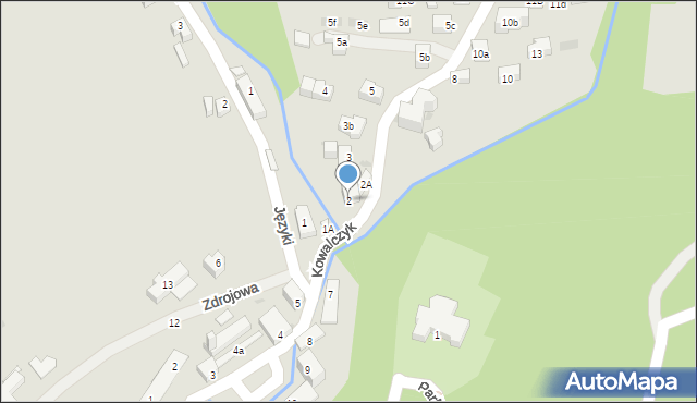 Szczawnica, Kowalczyk, 2, mapa Szczawnica