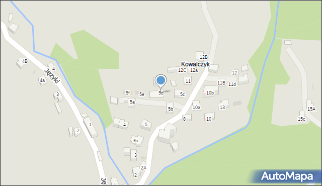 Szczawnica, Kowalczyk, 5d, mapa Szczawnica