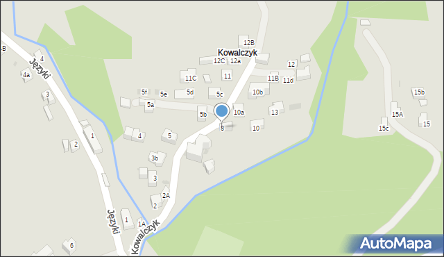 Szczawnica, Kowalczyk, 8, mapa Szczawnica