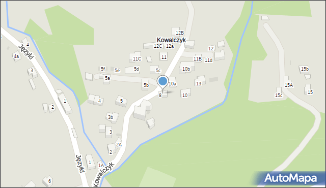 Szczawnica, Kowalczyk, 9, mapa Szczawnica