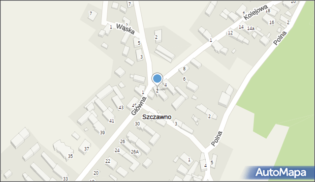 Szczawno, Kolejowa, 2, mapa Szczawno