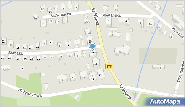 Szczawno-Zdrój, Kolejowa, 17, mapa Szczawno-Zdrój