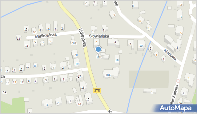 Szczawno-Zdrój, Kolejowa, 18B, mapa Szczawno-Zdrój