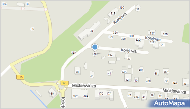 Szczawno-Zdrój, Kolejowa, 29, mapa Szczawno-Zdrój