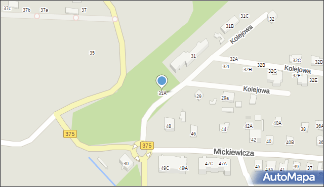 Szczawno-Zdrój, Kolejowa, 31A, mapa Szczawno-Zdrój