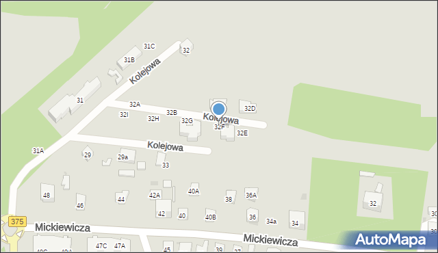 Szczawno-Zdrój, Kolejowa, 32F, mapa Szczawno-Zdrój