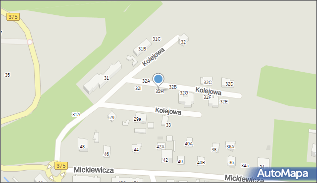 Szczawno-Zdrój, Kolejowa, 32H, mapa Szczawno-Zdrój