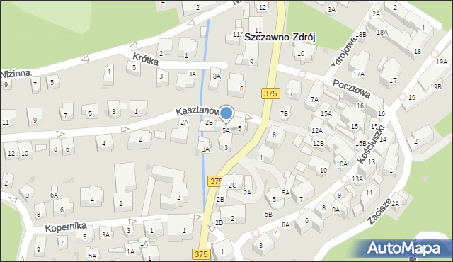 Szczawno-Zdrój, Kolejowa, 5A, mapa Szczawno-Zdrój