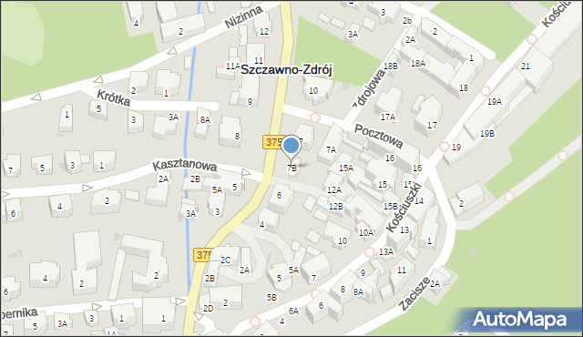 Szczawno-Zdrój, Kolejowa, 7B, mapa Szczawno-Zdrój