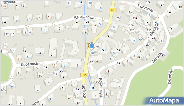 Szczawno-Zdrój, Kościuszki Tadeusza, gen., 2B, mapa Szczawno-Zdrój