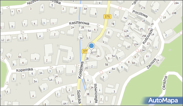 Szczawno-Zdrój, Kościuszki Tadeusza, gen., 2C, mapa Szczawno-Zdrój