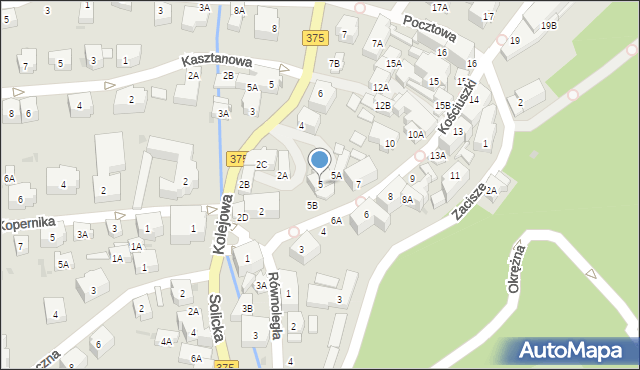 Szczawno-Zdrój, Kościuszki Tadeusza, gen., 5, mapa Szczawno-Zdrój