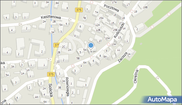 Szczawno-Zdrój, Kościuszki Tadeusza, gen., 7, mapa Szczawno-Zdrój