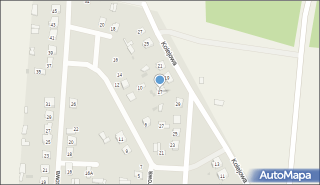 Szczebrzeszyn, Kolejowa, 17, mapa Szczebrzeszyn