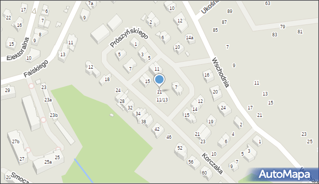 Szczecin, Korczaka Janusza, 11, mapa Szczecina