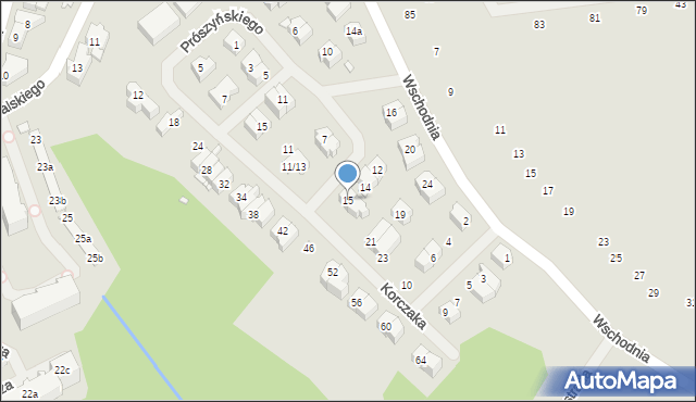 Szczecin, Korczaka Janusza, 15, mapa Szczecina