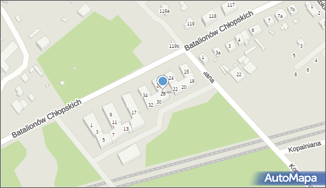 Szczecin, Kopalniana, 28, mapa Szczecina